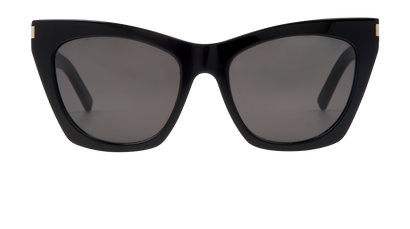 Saint Laurent SL214 Kate Sunglasses, £170, Accessories, Black, Front view