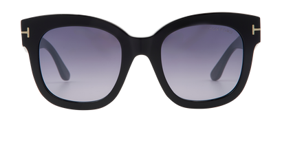 Tom Ford Beatrix-02 TF613 Square Sunglasses, &pound;150, Accessories, Black, Front view
