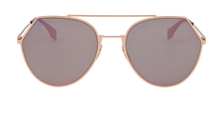 Fendi FF0194/S Aviator Sunglasses, Metal, Rose Gold, C, 2*