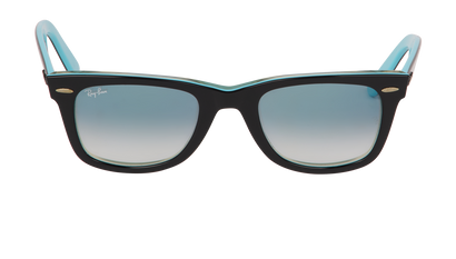Ray-Ban RB2140 Square Sunglasses, &pound;70, Accessories, Black/Blue, Front view