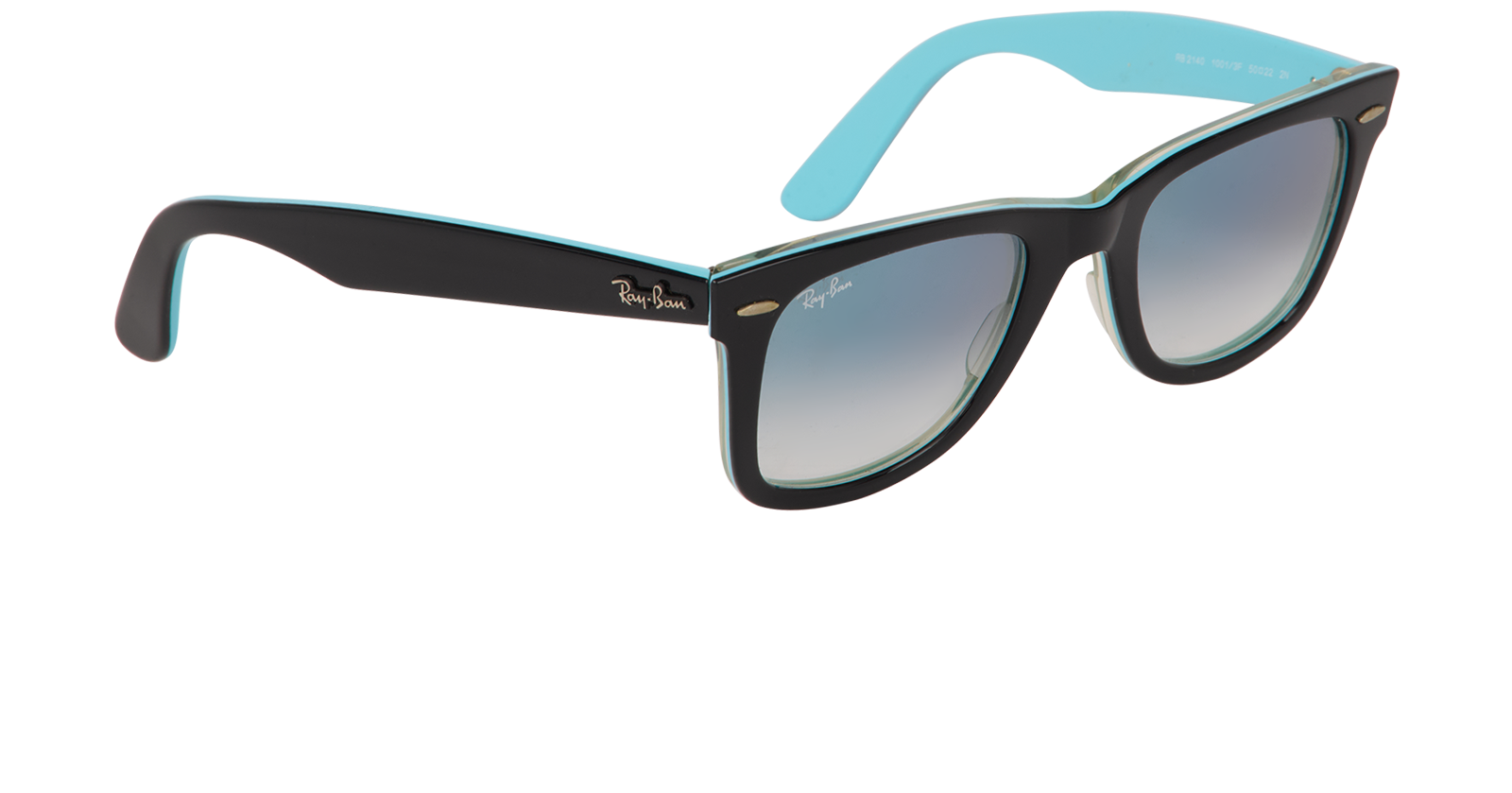 Ray-Ban RB2140 Square Sunglasses, &pound;70, Accessories, Black/Blue, Side view