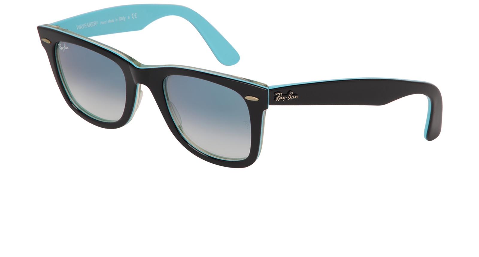Ray-Ban RB2140 Square Sunglasses, &pound;70, Accessories, Black/Blue, Bottom view