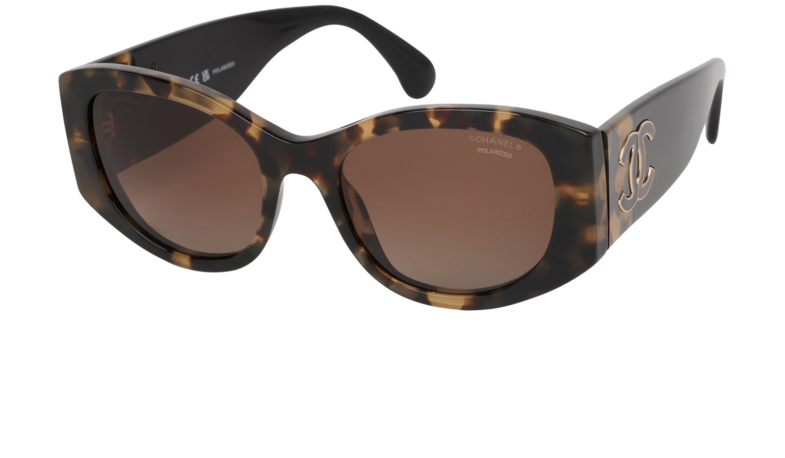 Chanel 5524 Oval Sunglasses, &pound;275, Accessories, Brown, Bottom view