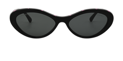 Chanel 5416 Oval Sunglasses, Acetate, Black, C/B, 2*