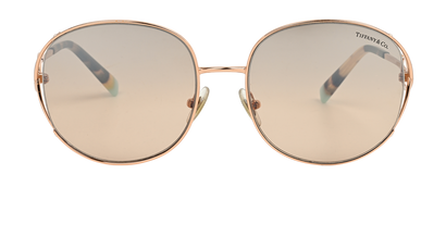 Tiffany TF3065 Oversized Sunglasses, &pound;150, Accessories, Rose Gold, Front view