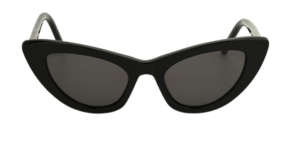 Saint Laurent SL213 LILY Cat Eye Sunglasses, &pound;140, Accessories, Black, Front view
