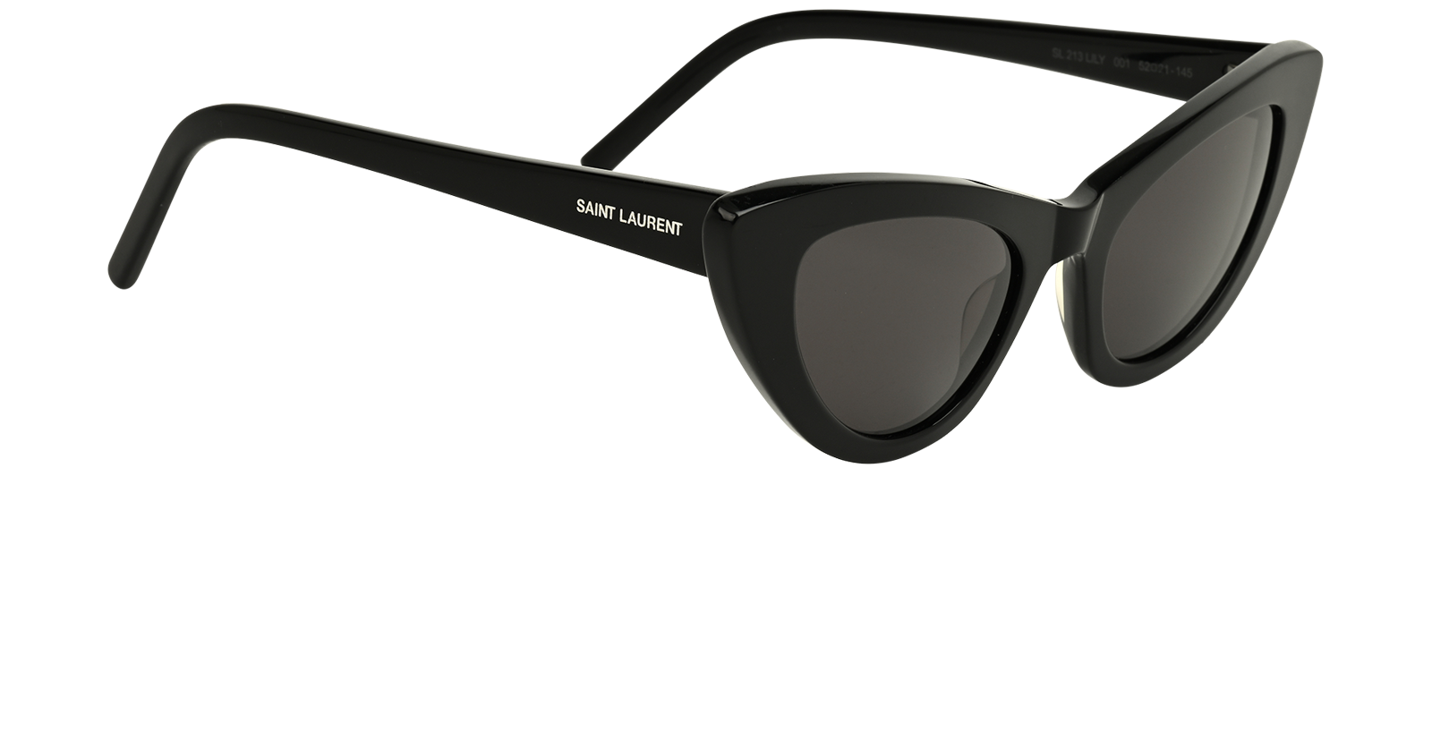 Saint Laurent SL213 LILY Cat Eye Sunglasses, &pound;140, Accessories, Black, Side view