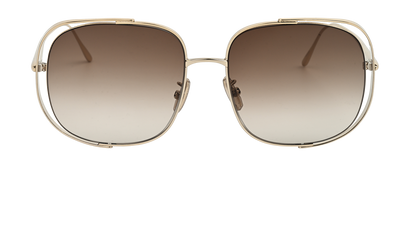 Loewe LW40148U Square Sunglasses, &pound;160, Accessories, Gold, Front view