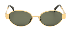 Celine CL40235U Oval Sunglasses, Metal, Gold, DB/C/B, 3*