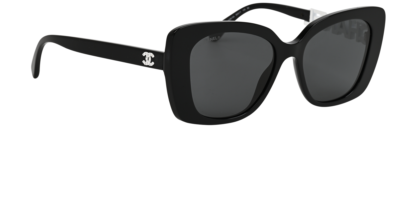 Chanel 5422B Square Sunglasses, &pound;250, Accessories, Black, Side view