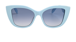 Alexander McQueen AM0347S Cat Eye Sunglasses, Acetate, Blue, DB/C, 3*