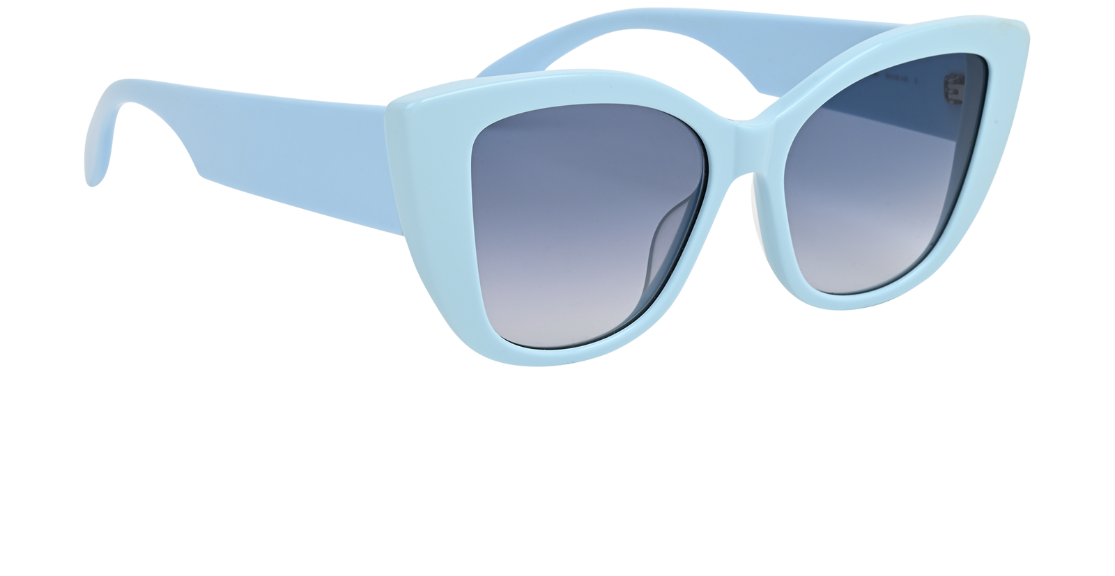 Alexander McQueen AM0347S Cat Eye Sunglasses, &pound;110, Accessories, Black, Side view