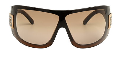 Chanel 5086 Vintage Shield Sunglasses, &pound;190, Accessories, Brown, Front view