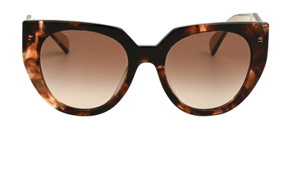 Prada SPR14W Square Sunglasses, &pound;130, Accessories, Brown, Front view