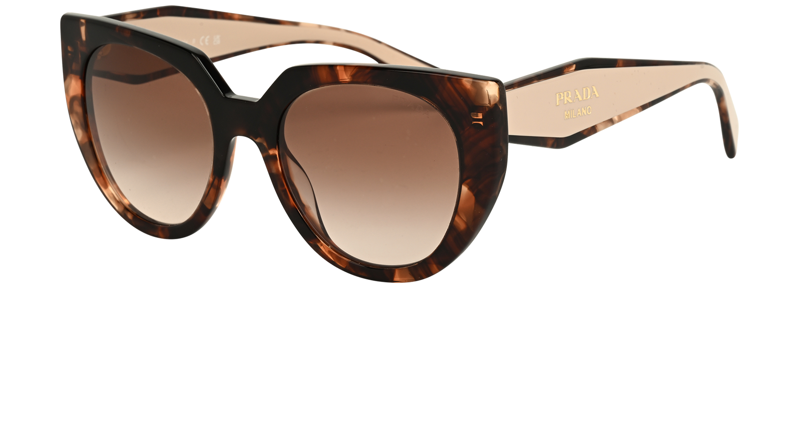 Prada SPR14W Square Sunglasses, &pound;130, Accessories, Brown, Bottom view