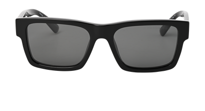 Prada SPR25Z Rectangular Sunglasses, &pound;150, Accessories, Black, Front view