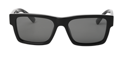 Prada SPR25Z Rectangular Sunglasses, Acetate, Black, 2*