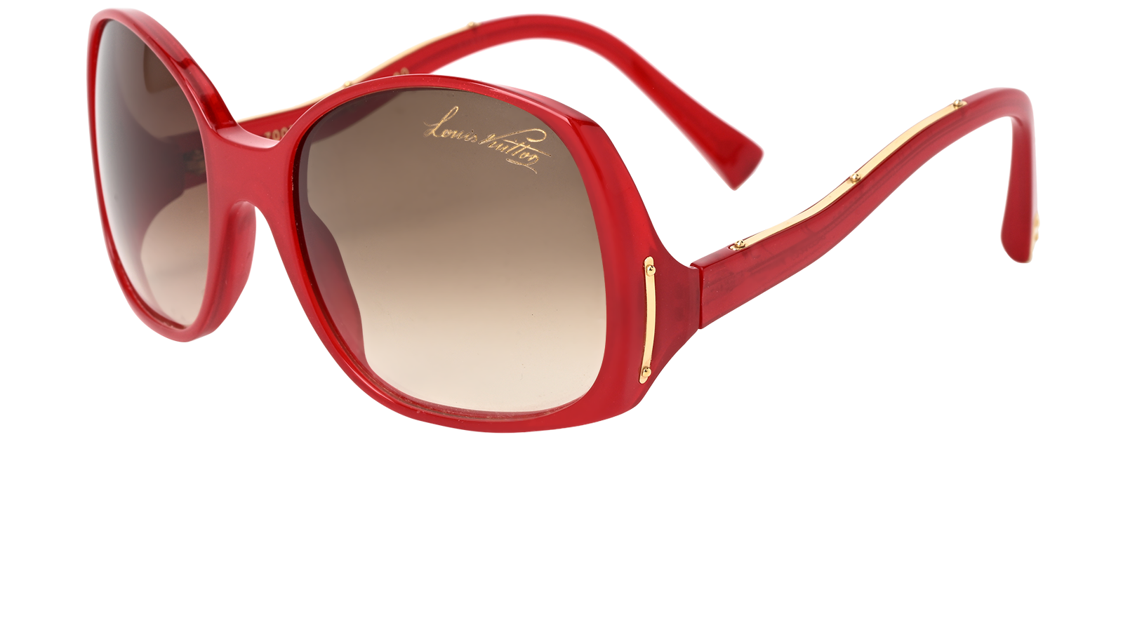 Louis Vuitton Z0075W Gina Sunglasses, &pound;180, Accessories, Red, Bottom view