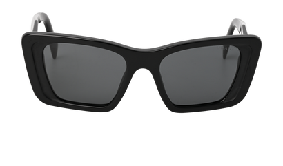 Prada SPR08Y Cat Eye Sunglasses, &pound;180, Accessories, Black, Front view