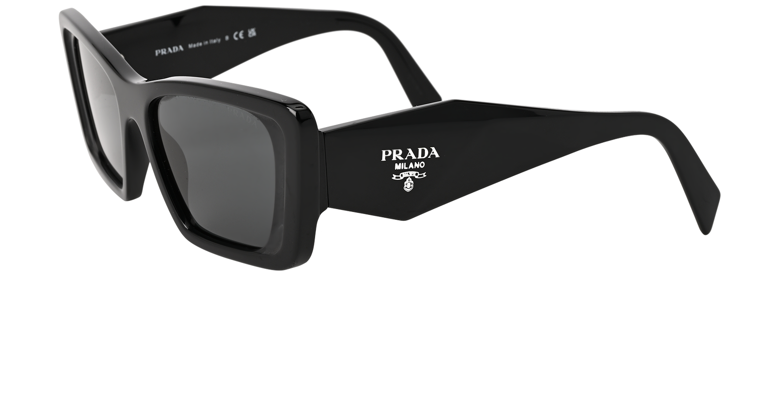 Prada SPR08Y Cat Eye Sunglasses, &pound;180, Accessories, Black, Bottom view