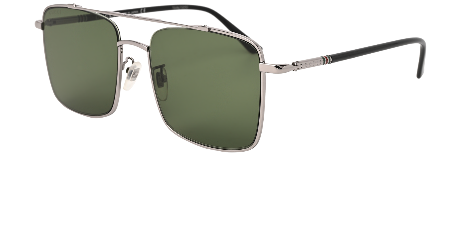 Gucci GG0610SK Square Sunglasses, &pound;170, Accessories, Black, Bottom view