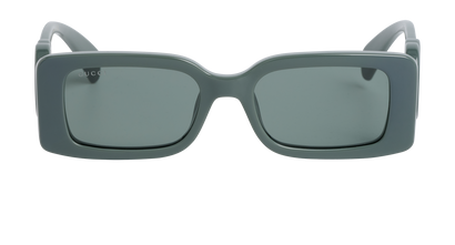 Gucci GG1325S Rectangular Sunglasses, &pound;160, Accessories, Grey, Front view