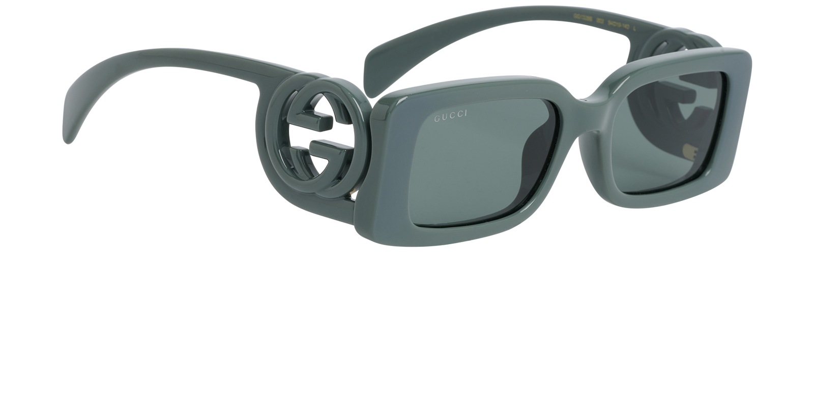 Gucci GG1325S Rectangular Sunglasses, &pound;160, Accessories, Grey, Side view