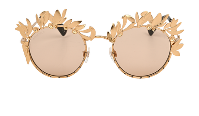 Chanel Paris-Greece Laurel Sunglasses, &pound;295, Accessories, Gold, Front view
