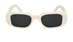 Prada SPR17W Rectangle Sunglasses, Acetate, White, DB/C/B, 2*