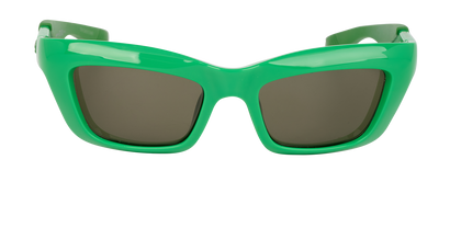 Bottega Veneta BV1182S D-Frame Sunglasses, &pound;120, Accessories, Green, Front view
