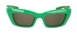 Bottega Veneta BV1182S D-Frame Sunglasses, Acetate, Green, MIJ, C, 3*