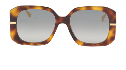 Fendi FE40065I Square Sunglasses, &pound;170, Accessories, Brown, Front view