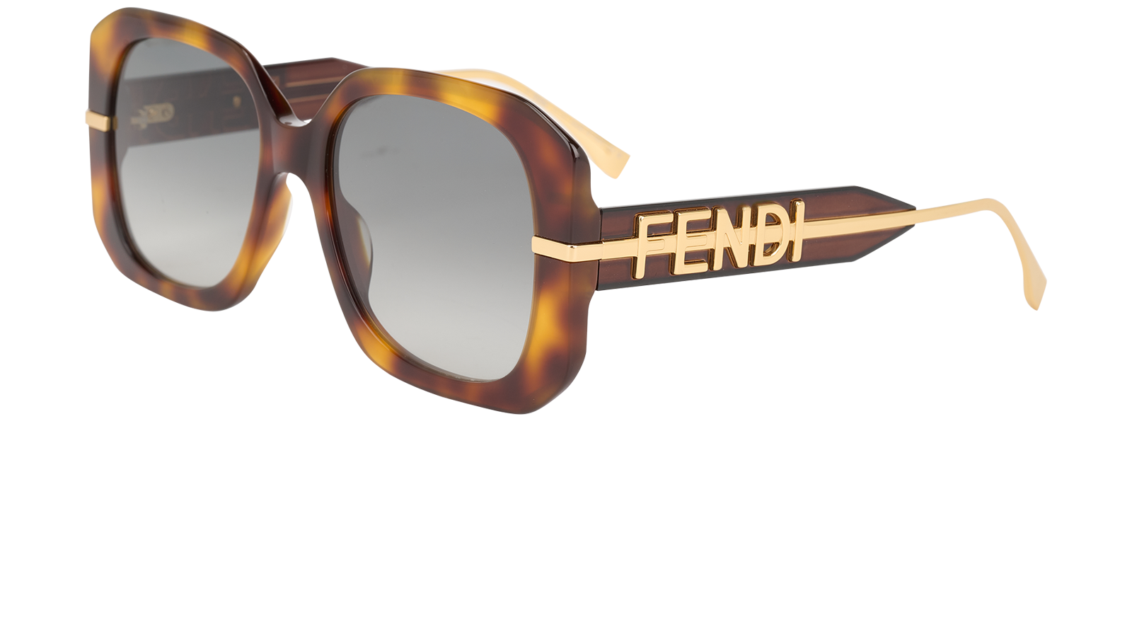 Fendi FE40065I Square Sunglasses, &pound;170, Accessories, Brown, Bottom view