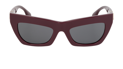 Burberry BE4405 Cat Eye Sunglasses, &pound;95, Accessories, Burgundy, Front view