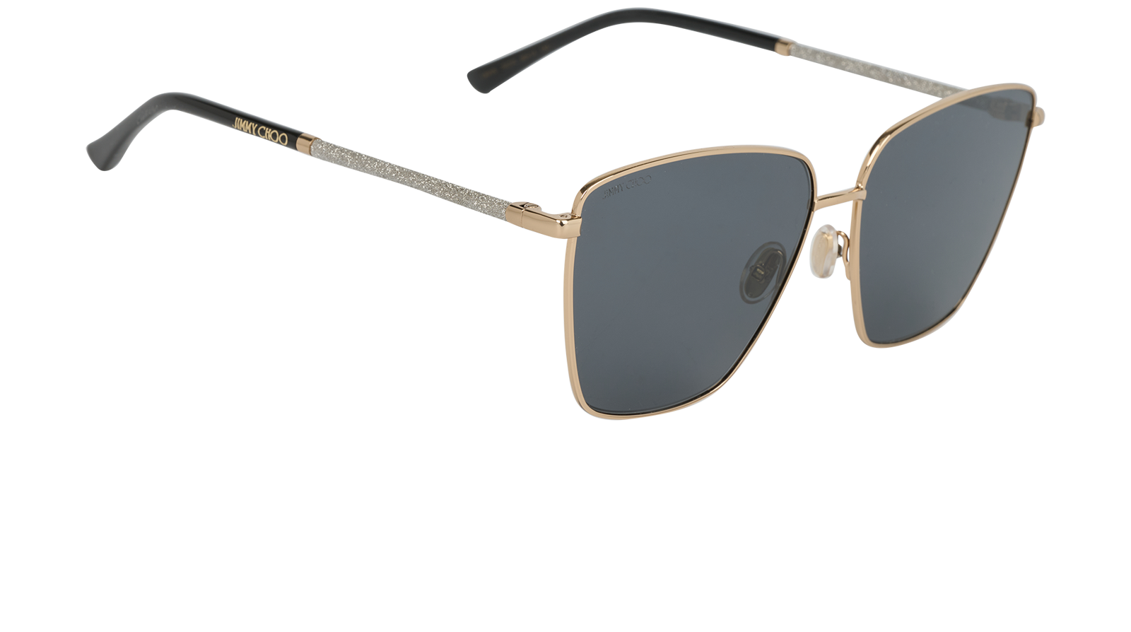 Jimmy Choo LAVI/S Glittered Square Sunglasses, &pound;130, Accessories, Gold, Side view