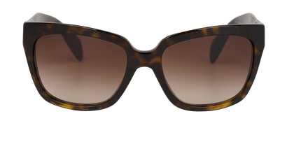 Prada SPR07P Square Sunglasses, &pound;130, Accessories, Brown, Front view