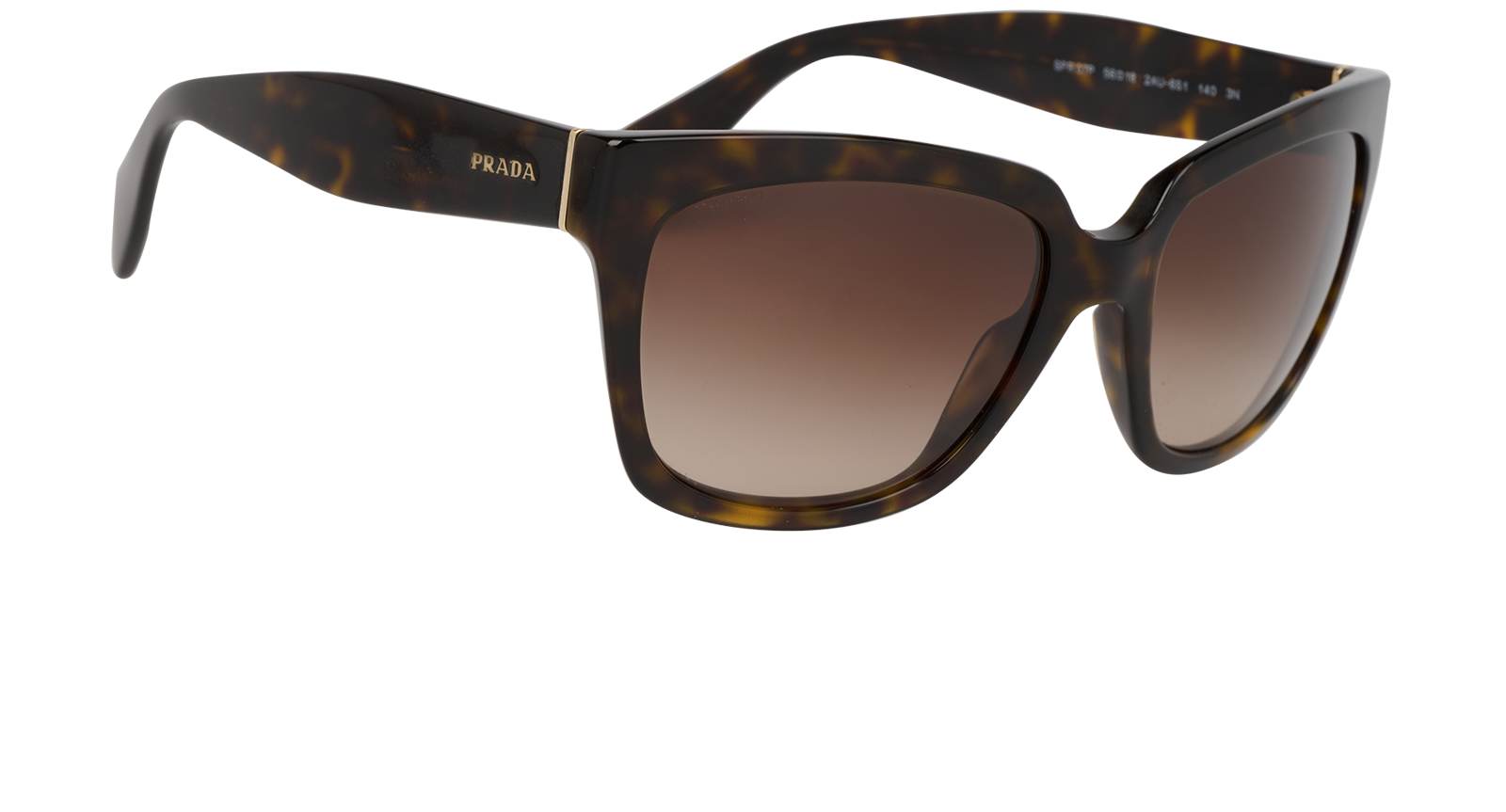 Prada SPR07P Square Sunglasses, &pound;130, Accessories, Brown, Side view