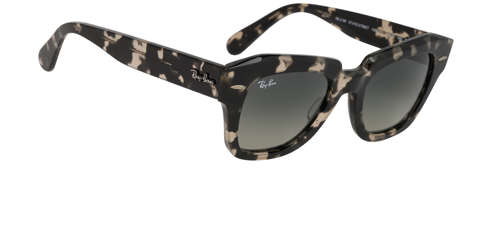 Ray-Ban RB2186 Square Sunglasses, &pound;60, Accessories, Grey, Side view