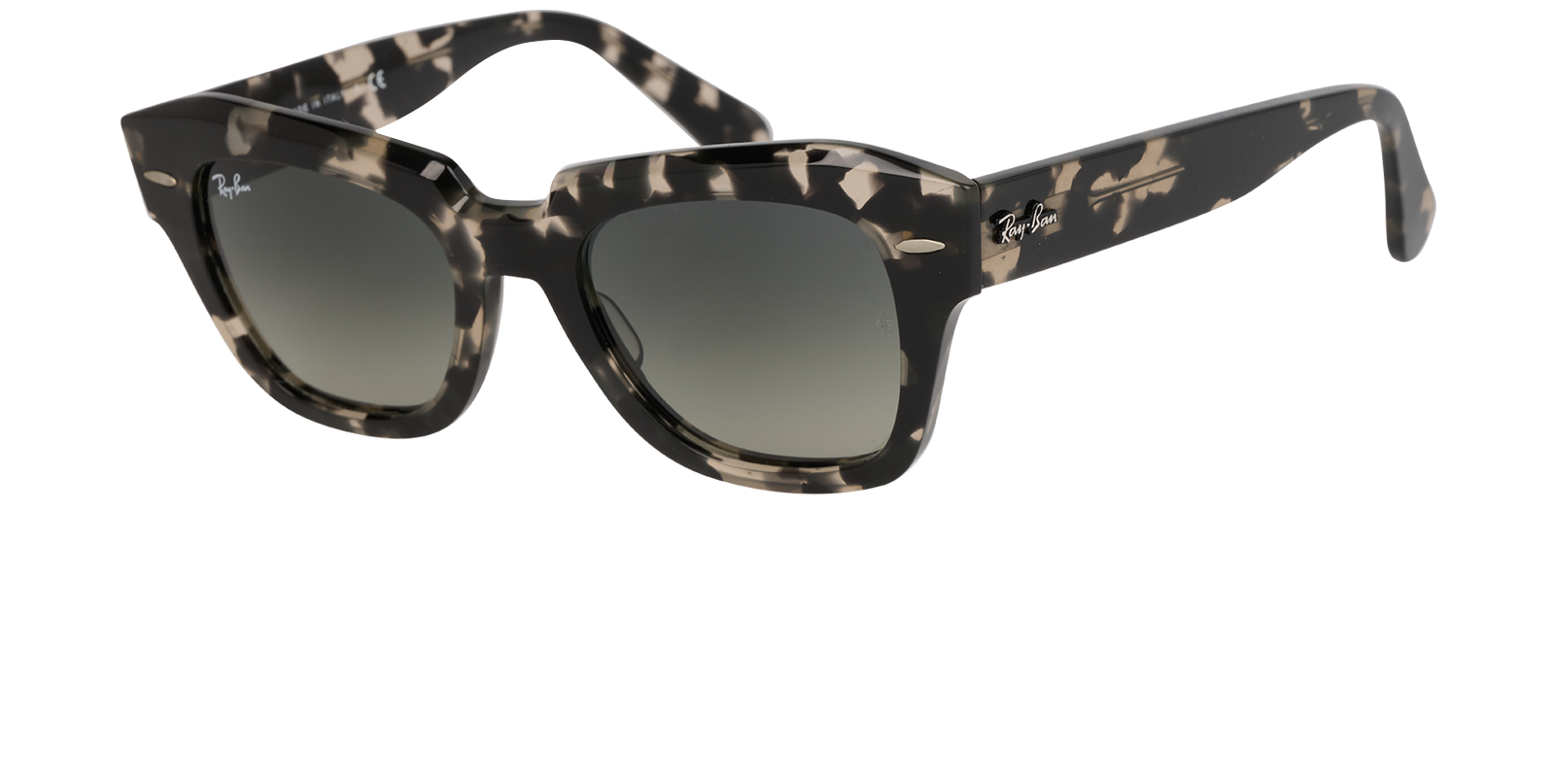 Ray-Ban RB2186 Square Sunglasses, &pound;60, Accessories, Grey, Bottom view