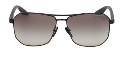 Prada SPSA53 Aviator Sunglasses, &pound;160, Accessories, Black, Front view