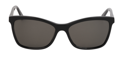Saint Laurent SL502 Square Sunglasses, &pound;110, Accessories, Black, Front view