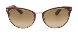 Tom Ford Nina TF373 Cat Eye Sunglasses, Metal, Gold, C, 2*