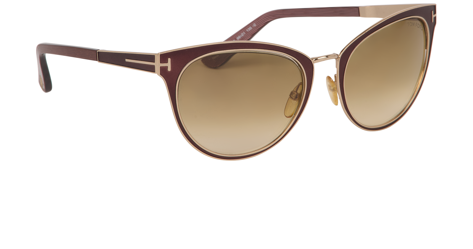 Tom Ford Nina TF373 Cat Eye Sunglasses, &pound;90, Accessories, Gold, Side view