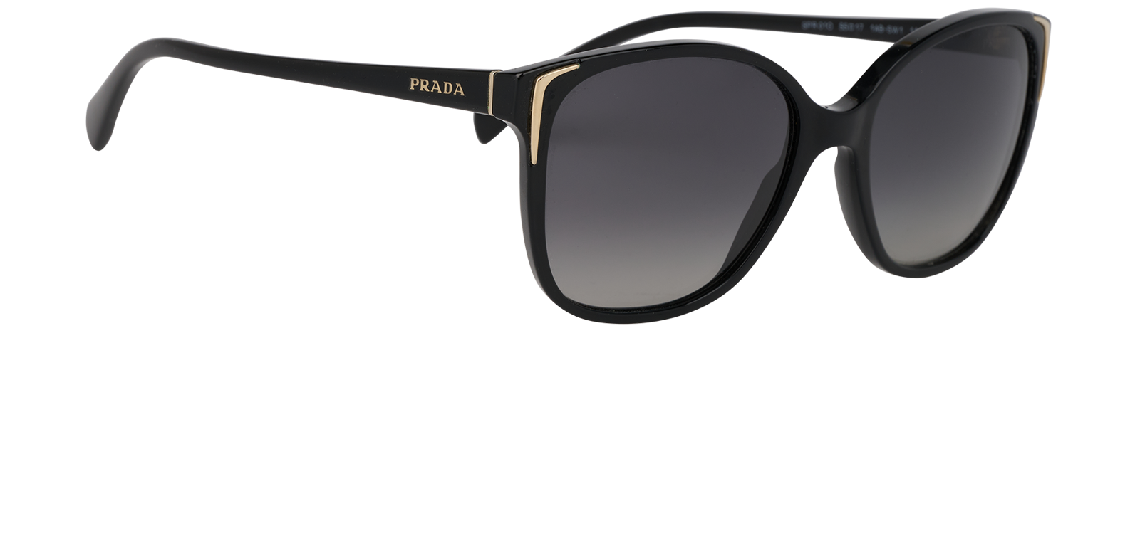 Prada SPR01O Cat Eye Sunglasses, &pound;130, Accessories, Black, Side view
