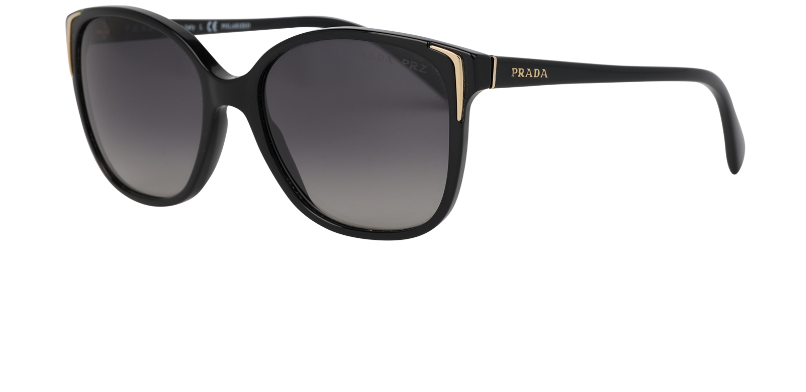Prada SPR01O Cat Eye Sunglasses, &pound;130, Accessories, Black, Bottom view