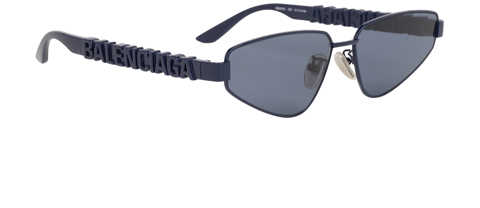 Balenciaga BB0107S Cat Eye Sunglasses, &pound;160, Accessories, Blue, Side view