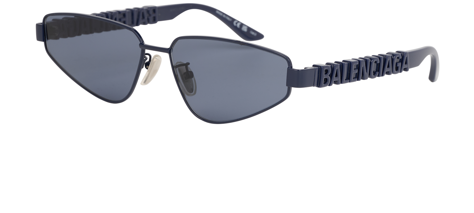 Balenciaga BB0107S Cat Eye Sunglasses, &pound;160, Accessories, Blue, Bottom view