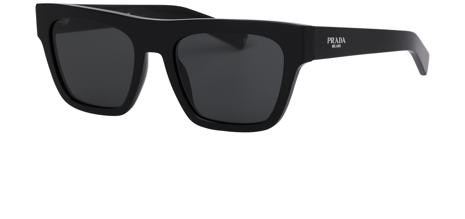 Prada SPRC03 Rectangle Sunglasses, &pound;170, Accessories, Black, Bottom view