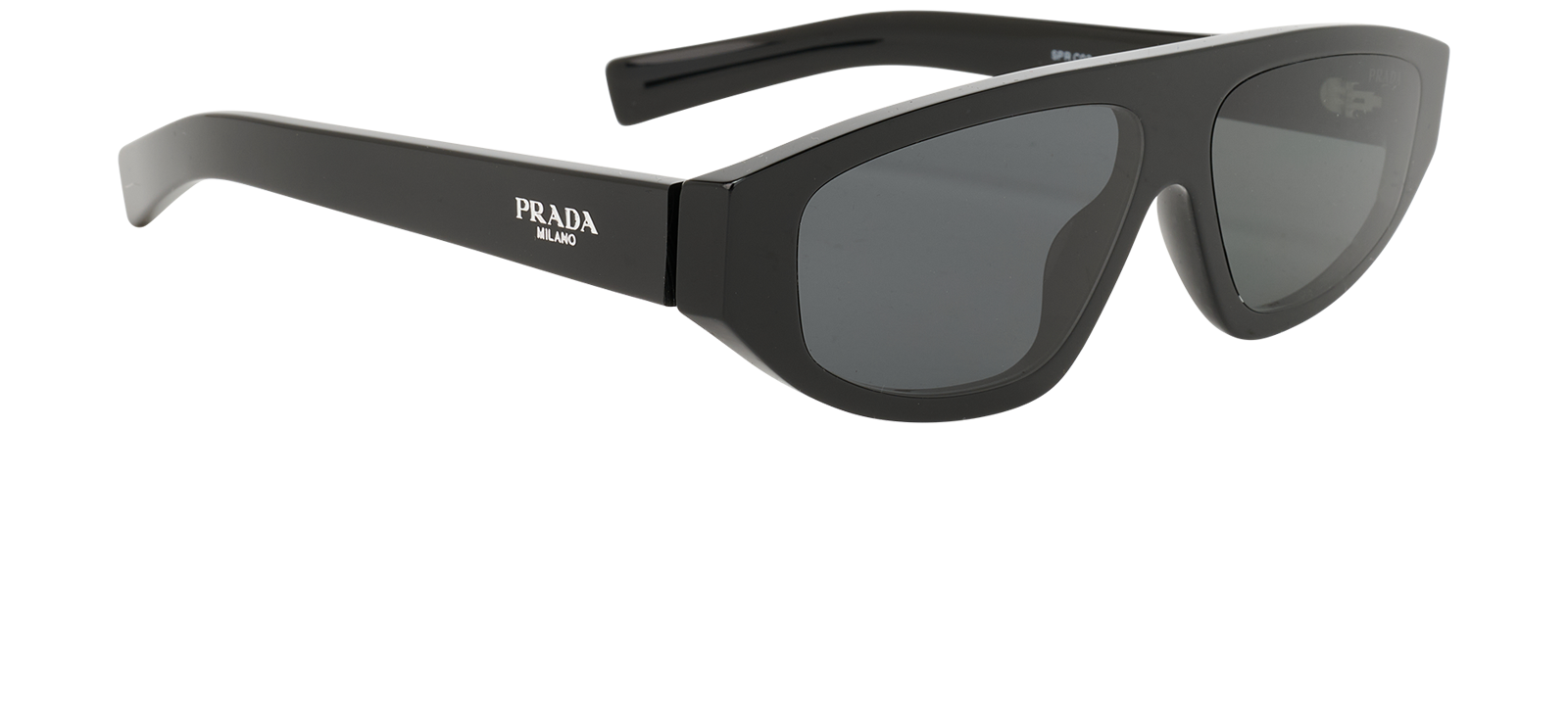 Prada C02S Geometric Sunglasses, &pound;140, Accessories, Black, Side view