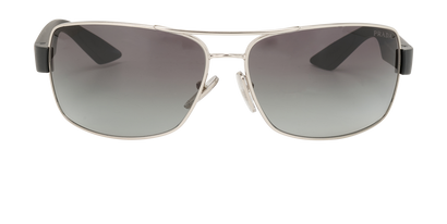 Prada SPS 50Z Linea Rossa Sunglasses, &pound;140, Accessories, Black, Front view